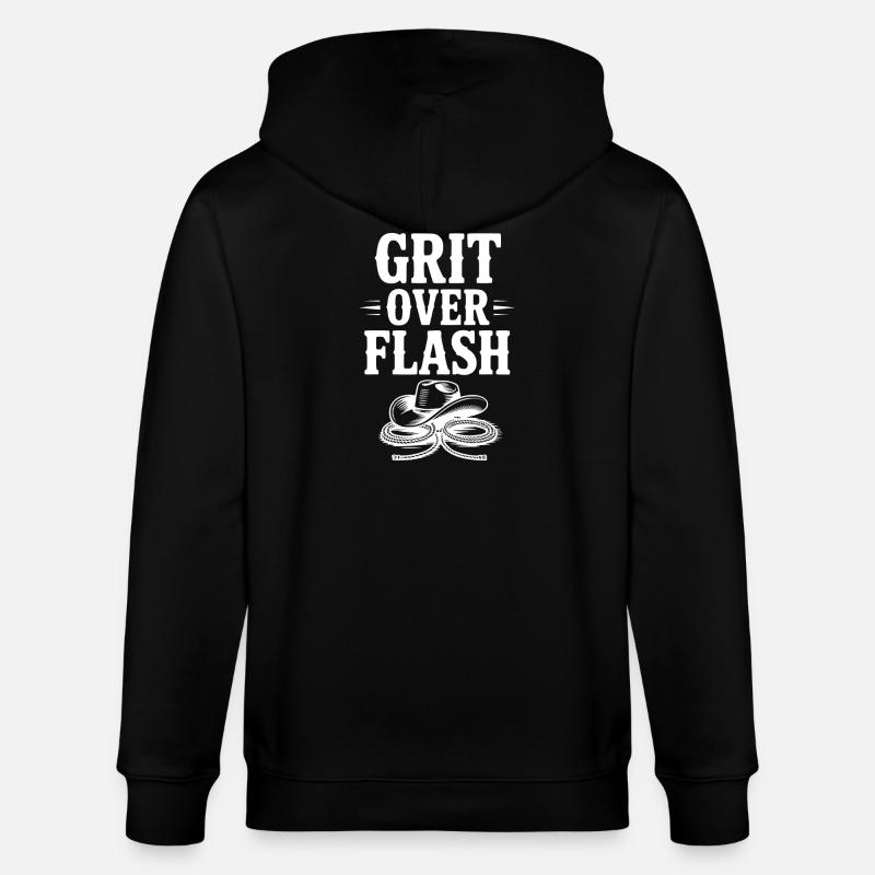 Grit über Flash - Stanley/Stella Unisex Bio-Kapuzenjacke CULTIVATOR  - Schwarz