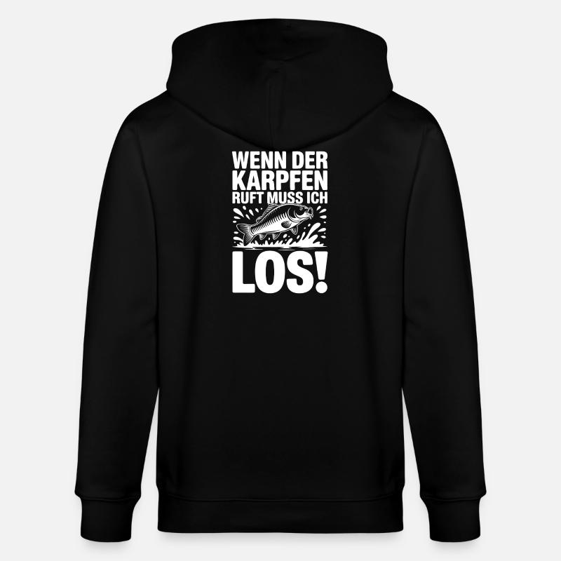 Der Karpfen ruft - Stanley/Stella Unisex Bio-Kapuzenjacke CULTIVATOR  - Schwarz