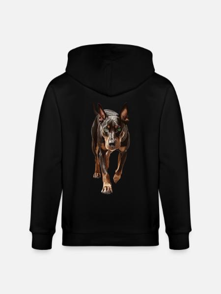 Dobermann - Stanley/Stella Unisex Bio-Kapuzenjacke CULTIVATOR  - Schwarz