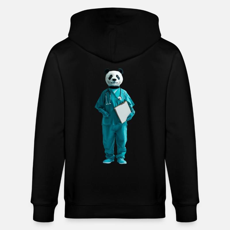 Panda - Stanley/Stella Unisex Bio-Kapuzenjacke CULTIVATOR - Schwarz