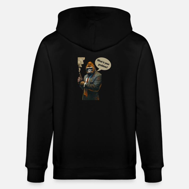 Gorille - Veste à capuche bio CULTIVATOR Stanley/Stella Unisexe - noir