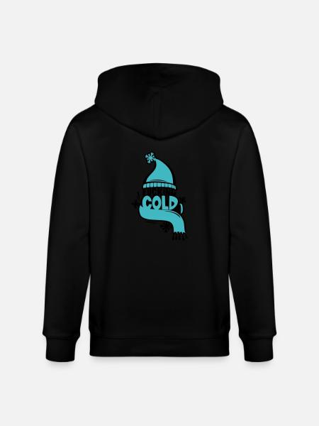 fucking cold - Stanley/Stella CULTIVATOR Unisex Organic Hooded Jacket - black