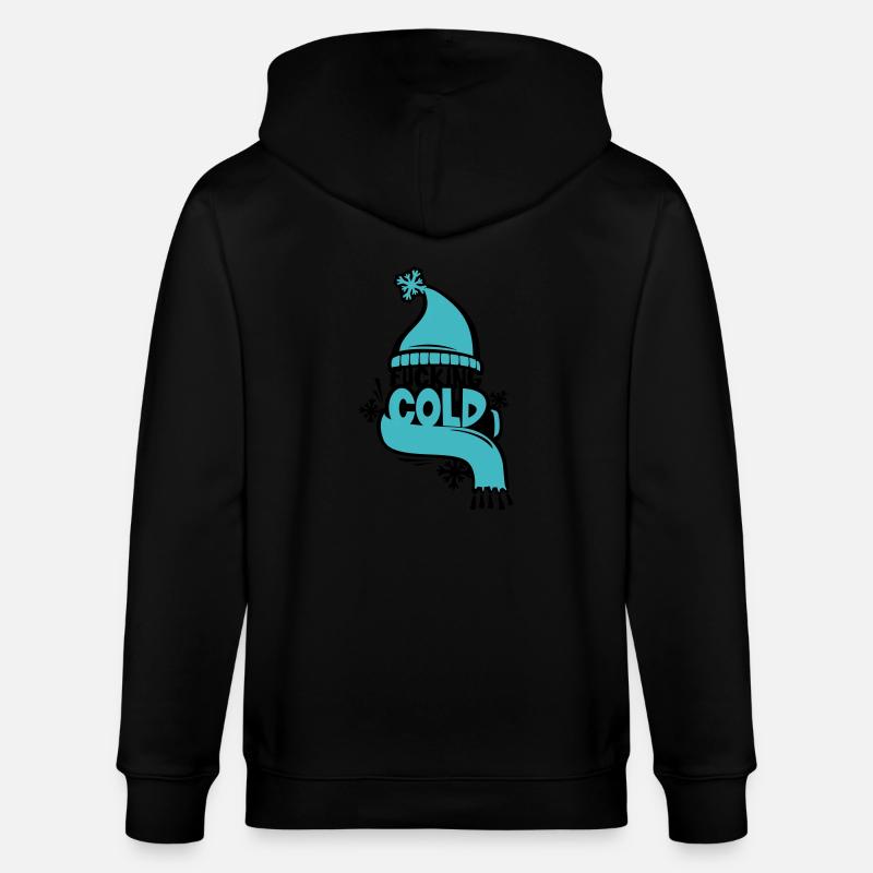 fucking cold - Stanley/Stella Unisex Bio-Kapuzenjacke CULTIVATOR  - Schwarz