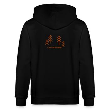Home is where the Harz is - Stanley/Stella Unisex Bio-Kapuzenjacke CULTIVATOR  - Schwarz - Hinten - Anna (173cm)