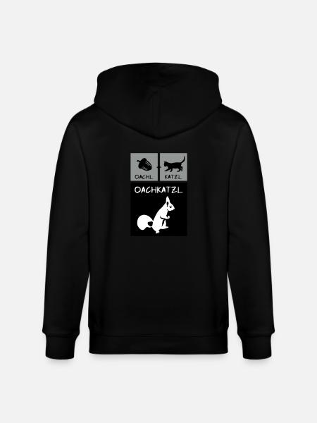 Eichhörnchen - Oachkatzl - Stanley/Stella Unisex Bio-Kapuzenjacke CULTIVATOR - Schwarz