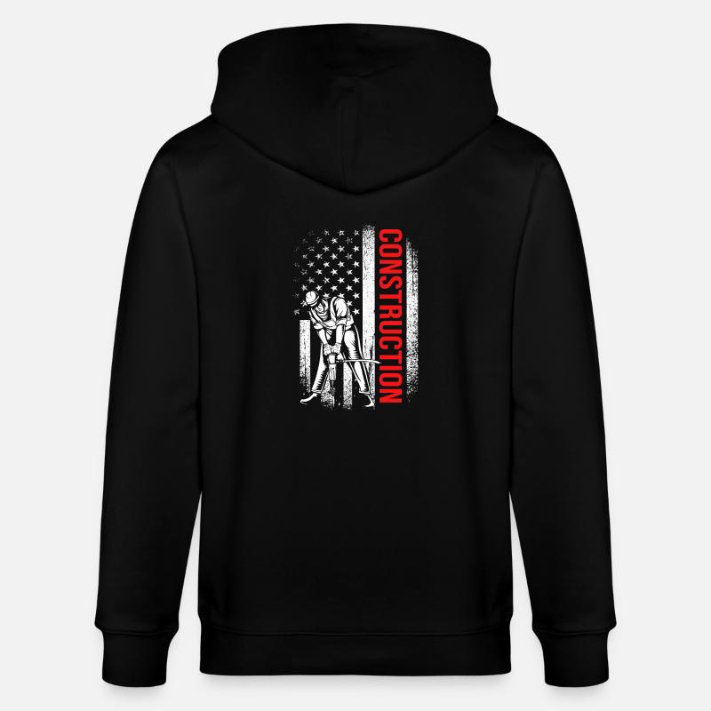 Bauarbeiter Baustelle - Stanley/Stella Unisex Bio-Kapuzenjacke CULTIVATOR  - Schwarz