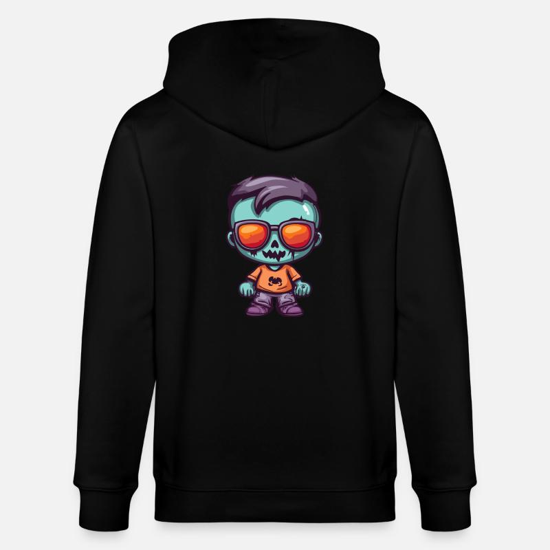Zombie Halloween Cool - Veste à capuche bio CULTIVATOR Stanley/Stella Unisexe - noir