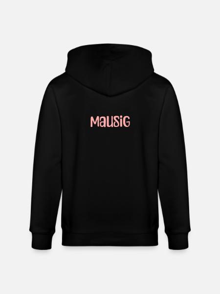 Mausig Rosa Rundschrift - Stanley/Stella Unisex Bio-Kapuzenjacke CULTIVATOR - Schwarz