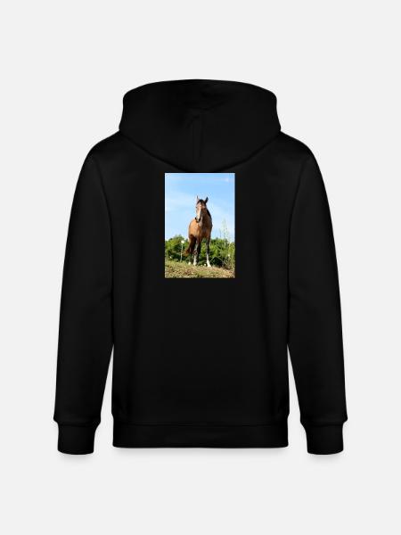 Affiche Cheval Cheval - Veste à capuche bio CULTIVATOR Stanley/Stella Unisexe - noir