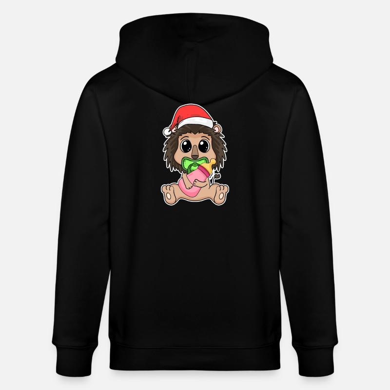 Noël Bébé Lion - Veste à capuche bio CULTIVATOR Stanley/Stella Unisexe - noir