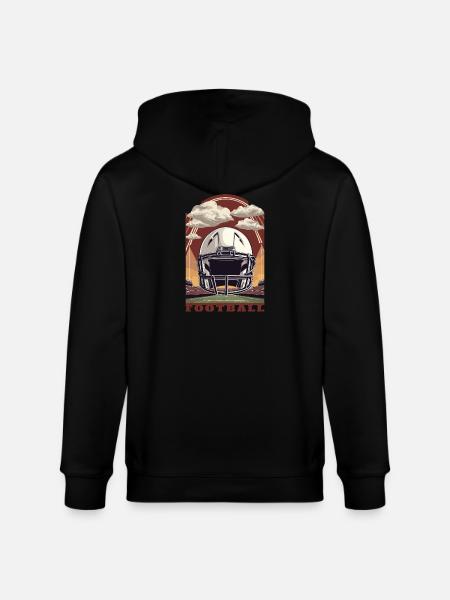 Football Helmet - Stanley/Stella CULTIVATOR Unisex Organic Hooded Jacket - black