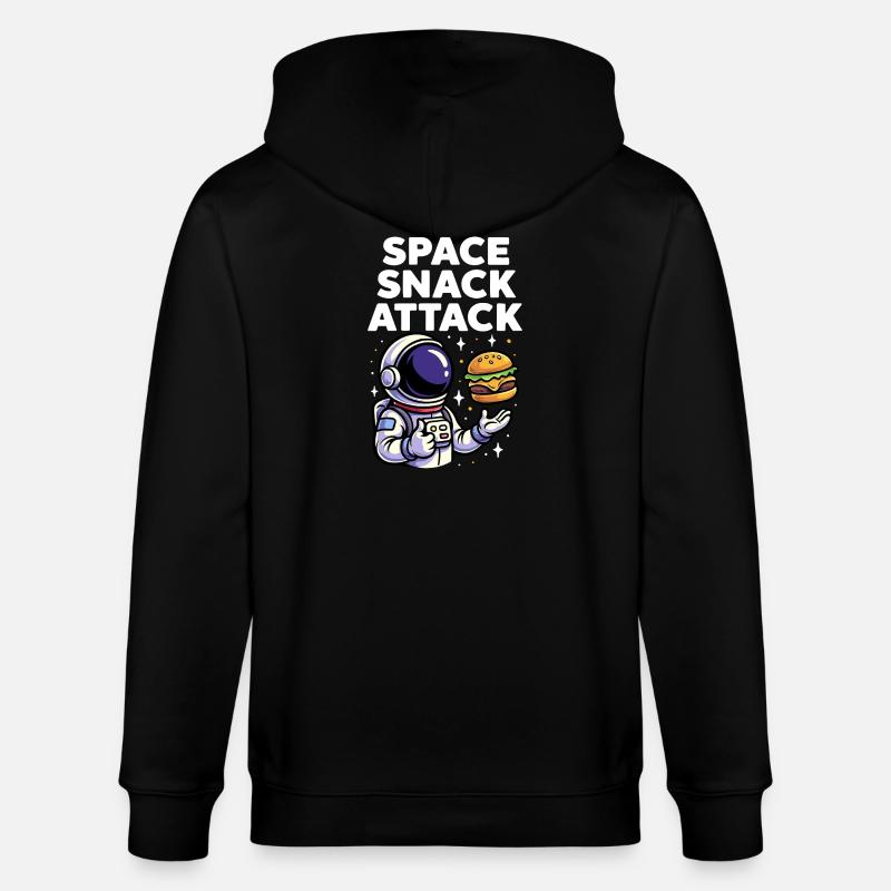 Astronaut Burger Space Snack Attack - Stanley/Stella Unisex Bio-Kapuzenjacke CULTIVATOR  - Schwarz
