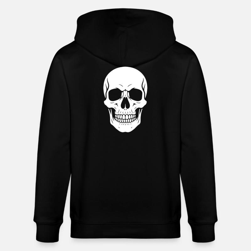 Graphique de la silhouette du crâne - Veste à capuche bio CULTIVATOR Stanley/Stella Unisexe - noir