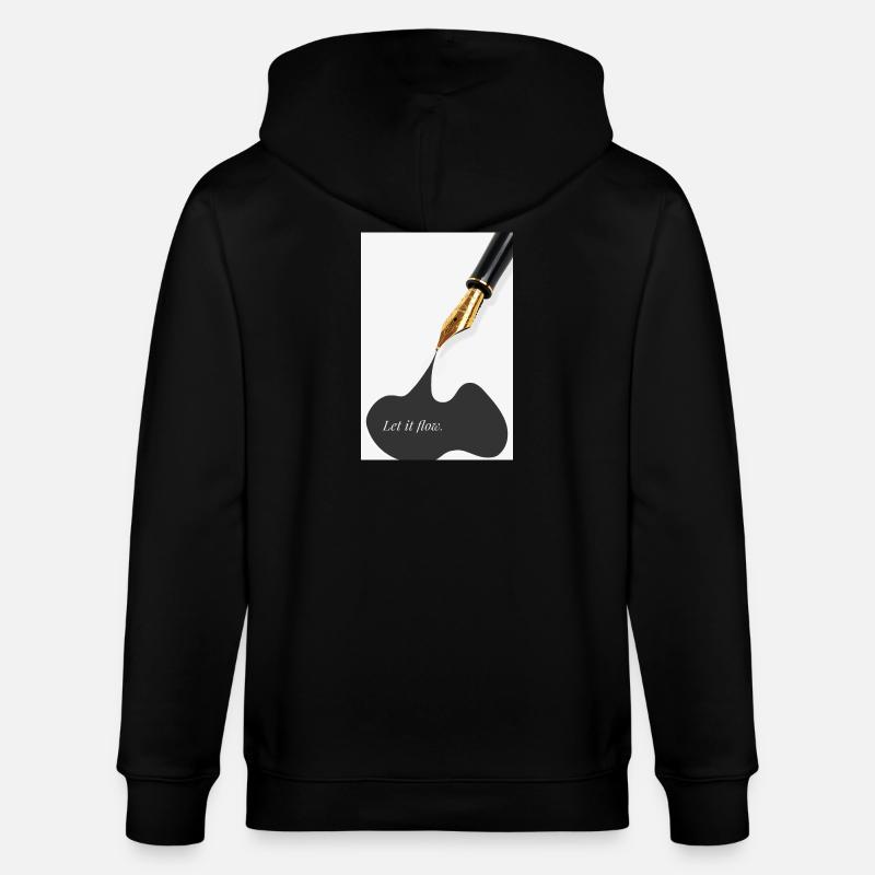 Laissez couler Créativité Motivation Écriture - Veste à capuche bio CULTIVATOR Stanley/Stella Unisexe - noir