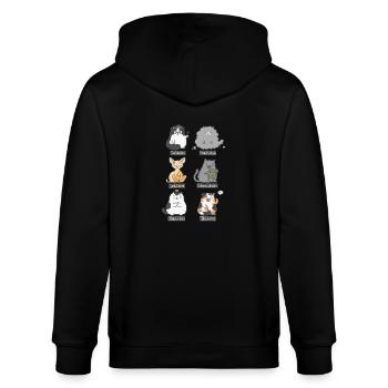 Aub-Katzen - Stanley/Stella Unisex Bio-Kapuzenjacke CULTIVATOR  - Schwarz - Hinten - Anna (173cm)