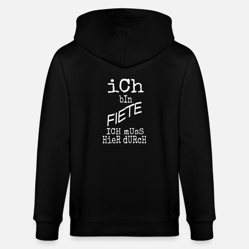 Fiete - Veste à capuche bio CULTIVATOR Stanley/Stella Unisexe - noir