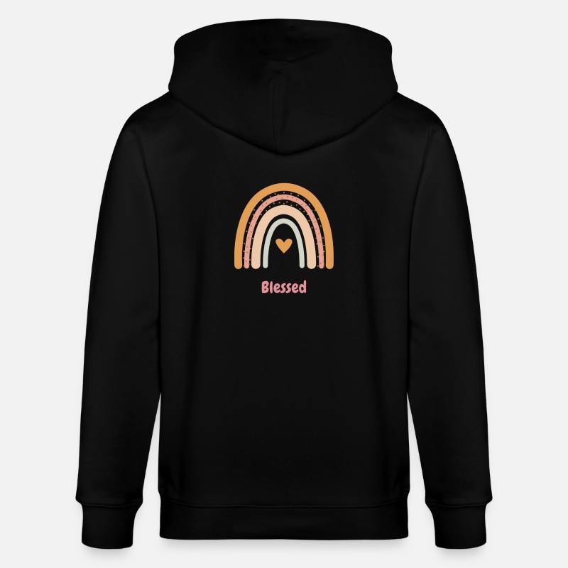 Bless Rainbow - Böhmisch - Stanley/Stella Unisex Bio-Kapuzenjacke CULTIVATOR  - Schwarz