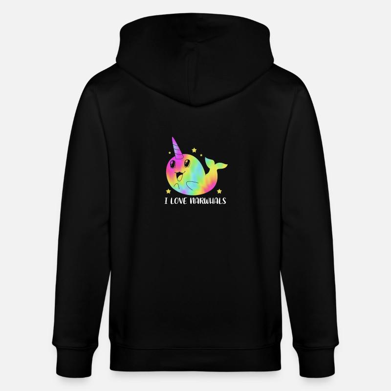 Narwal - Stanley/Stella Unisex Bio-Kapuzenjacke CULTIVATOR  - Schwarz