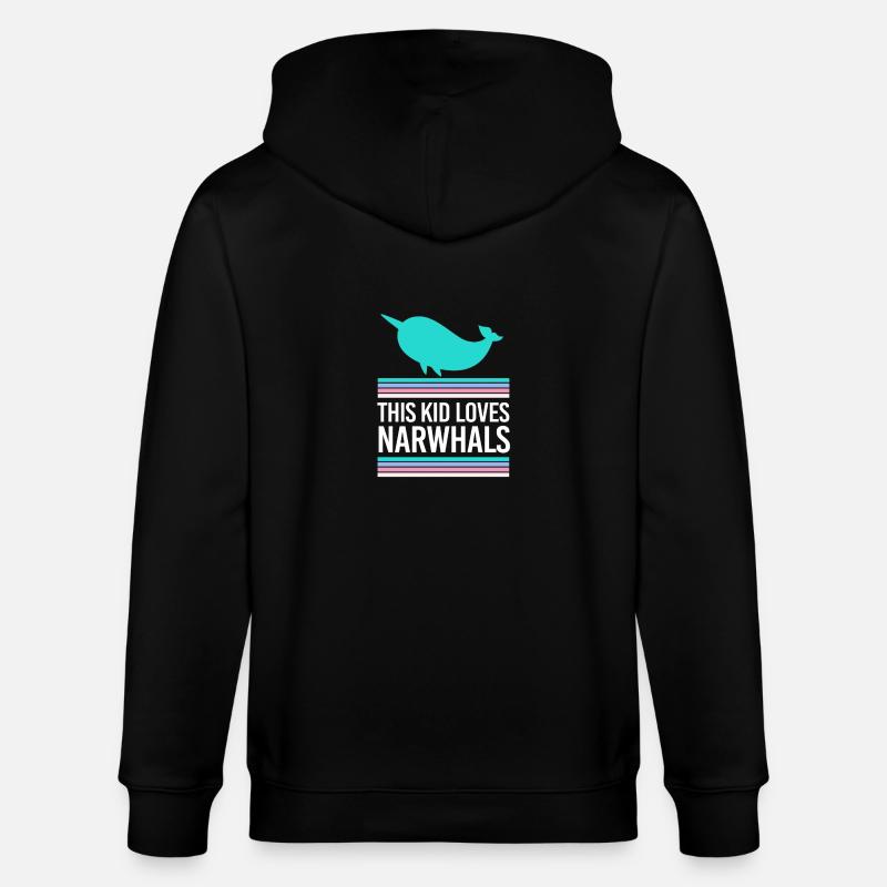 Narwal - Stanley/Stella Unisex Bio-Kapuzenjacke CULTIVATOR  - Schwarz