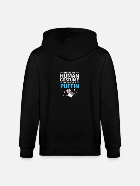 Papageientaucher Lunnefågel - Ekologisk luvjacka CULTIVATOR unisex från Stanley/Stella - svart