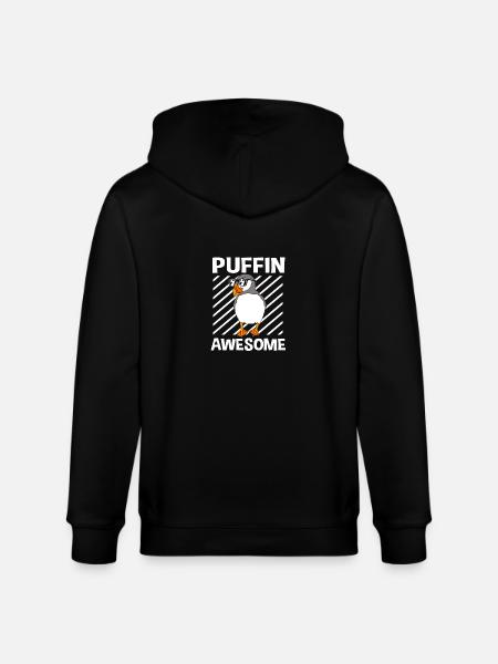 Papageientaucher Puffin - Stanley/Stella CULTIVATOR  Unisex Organic Hooded Jacket - black