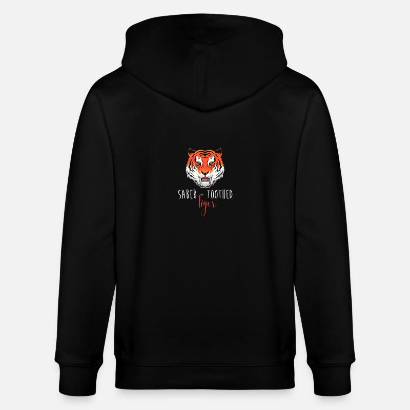 Säbelzahntiger - Stanley/Stella Unisex Bio-Kapuzenjacke CULTIVATOR  - Schwarz