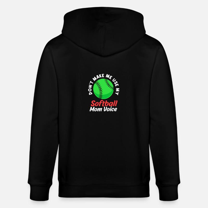 Softball Mutter Softball Mama - Stanley/Stella Unisex Bio-Kapuzenjacke CULTIVATOR  - Schwarz