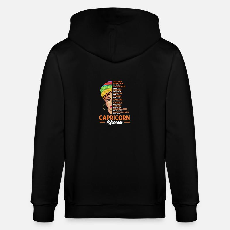 Sternzeichen Steinbock - Stanley/Stella Unisex Bio-Kapuzenjacke CULTIVATOR  - Schwarz