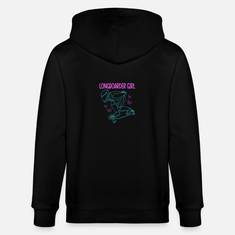 Longboard Longboarder Longboarding - Stanley/Stella Unisex Bio-Kapuzenjacke CULTIVATOR  - Schwarz