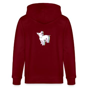 Bull terrier - Veste à capuche bio CULTIVATOR Stanley/Stella Unisexe - bordeaux - Dos - Anna (173cm)