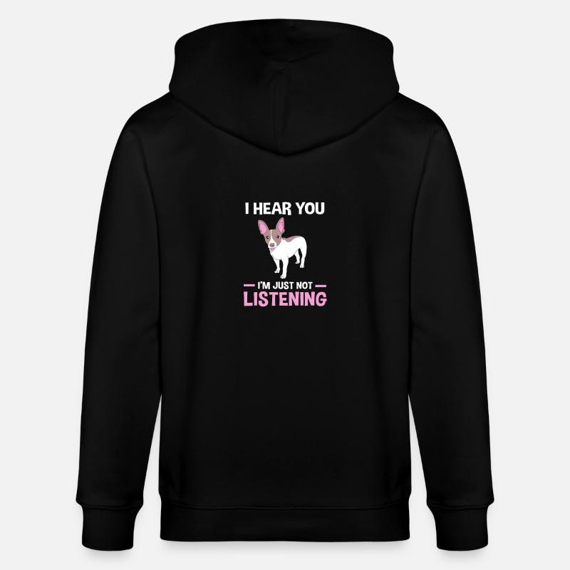 Rat Terrier - Stanley/Stella Unisex Bio-Kapuzenjacke CULTIVATOR - Schwarz