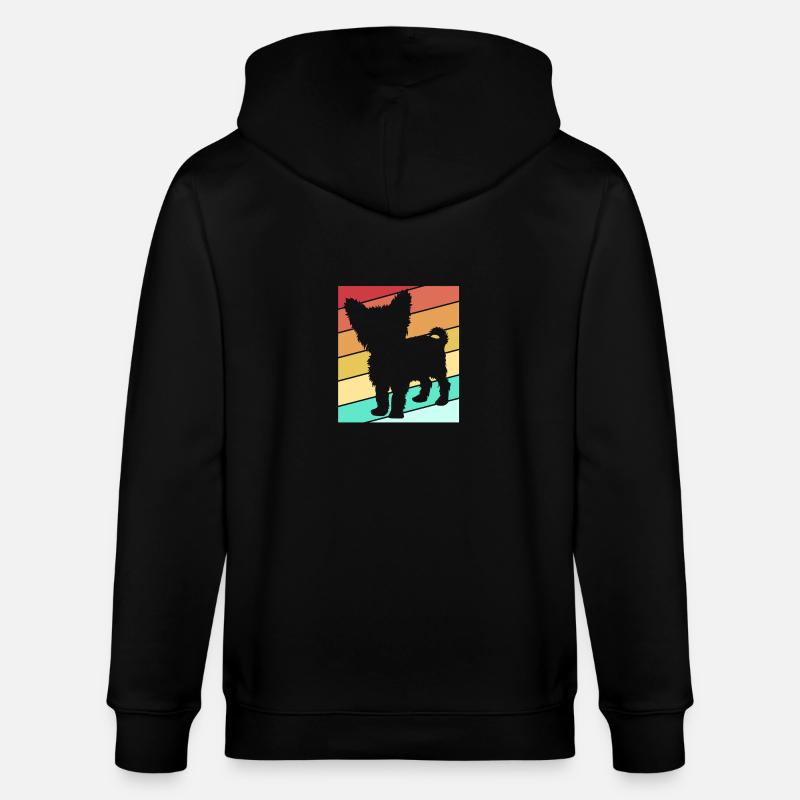 Yorkshire Terrier - Stanley/Stella Unisex Bio-Kapuzenjacke CULTIVATOR  - Schwarz