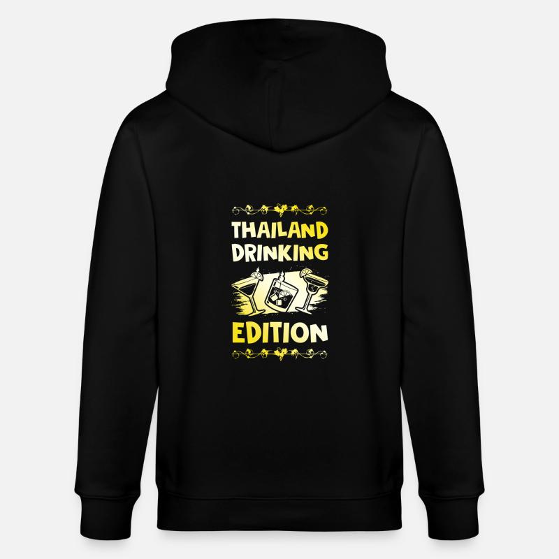 Thaïlande Drinking Dicton - Veste à capuche bio CULTIVATOR Stanley/Stella Unisexe - noir
