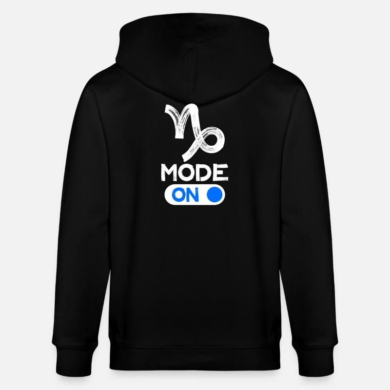 Astronomie Steinbock Statement Aberglaube Himmel - Stanley/Stella Unisex Bio-Kapuzenjacke CULTIVATOR  - Schwarz