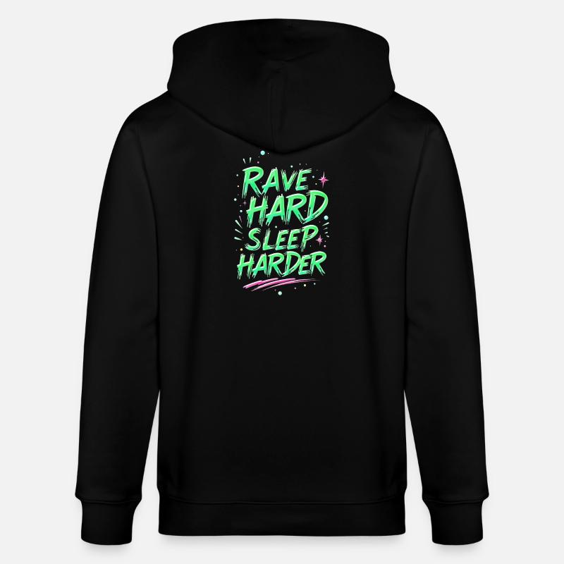 Motivation Éclairage Rave Néon - Veste à capuche bio CULTIVATOR Stanley/Stella Unisexe - noir