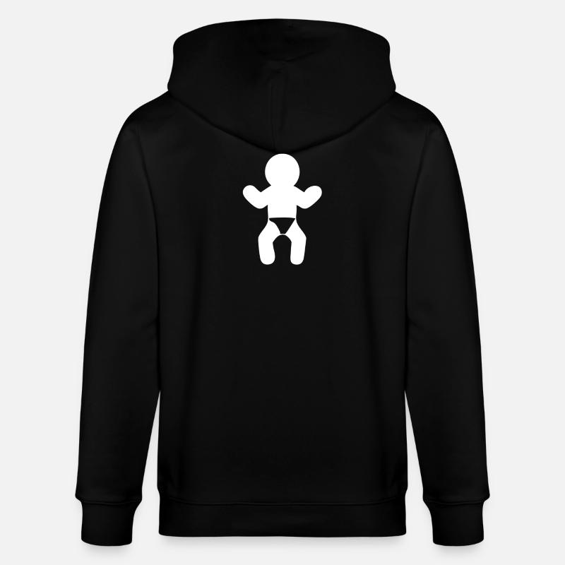 Silhouette de bébé en couche - Veste à capuche bio CULTIVATOR Stanley/Stella Unisexe - noir