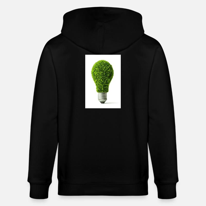 Conception d’ampoule lumineuse feuillue - Veste à capuche bio CULTIVATOR Stanley/Stella Unisexe - noir