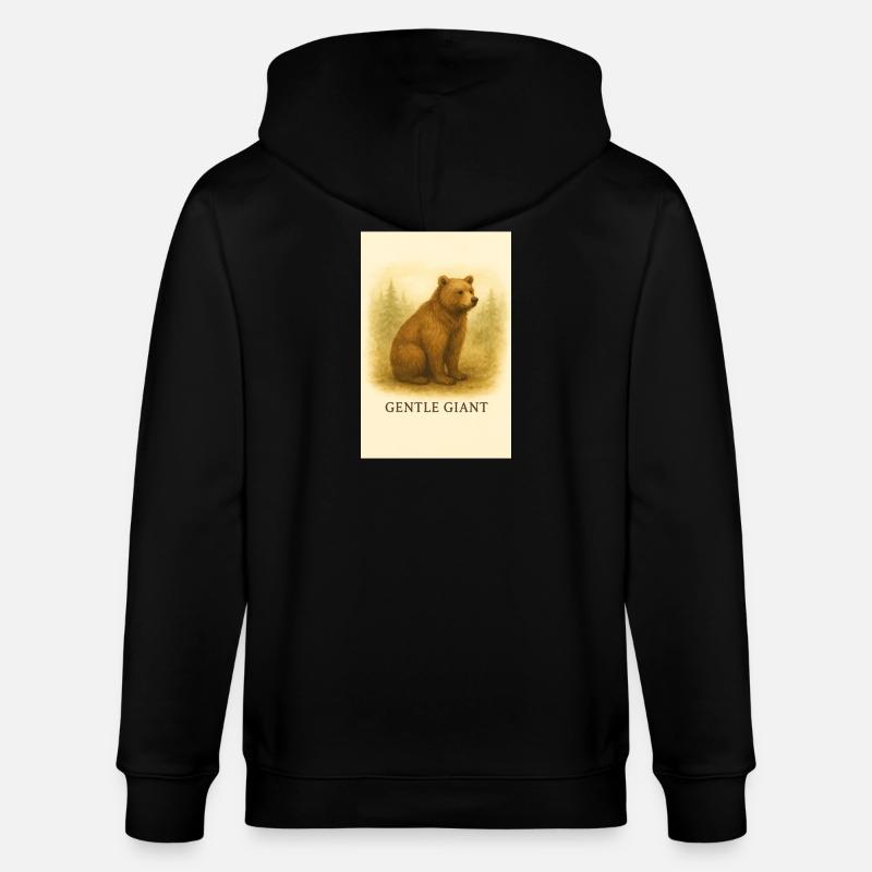 Ours géant mou - Veste à capuche bio CULTIVATOR Stanley/Stella Unisexe - noir