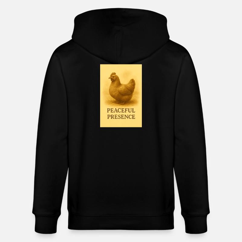 Stille Hühnerpräsenz - Stanley/Stella Unisex Bio-Kapuzenjacke CULTIVATOR - Schwarz