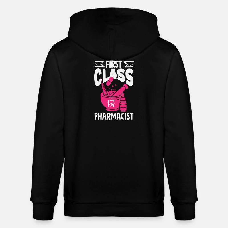 Pharmacien Technicien Pharmaceutique - Veste à capuche bio CULTIVATOR Stanley/Stella Unisexe - noir