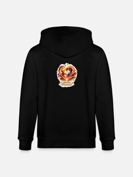 Fusional Love: Duo Entwined - Stanley/Stella CULTIVATOR Unisex Organic Hooded Jacket - black