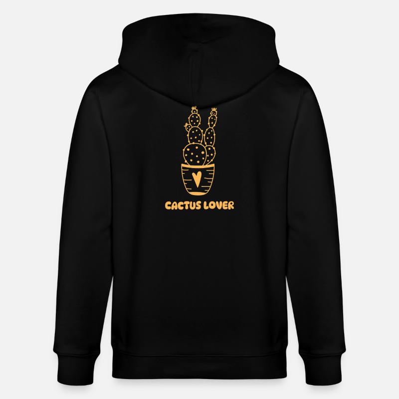Diction de l’amoureux des cactus mignons - Veste à capuche bio CULTIVATOR Stanley/Stella Unisexe - noir