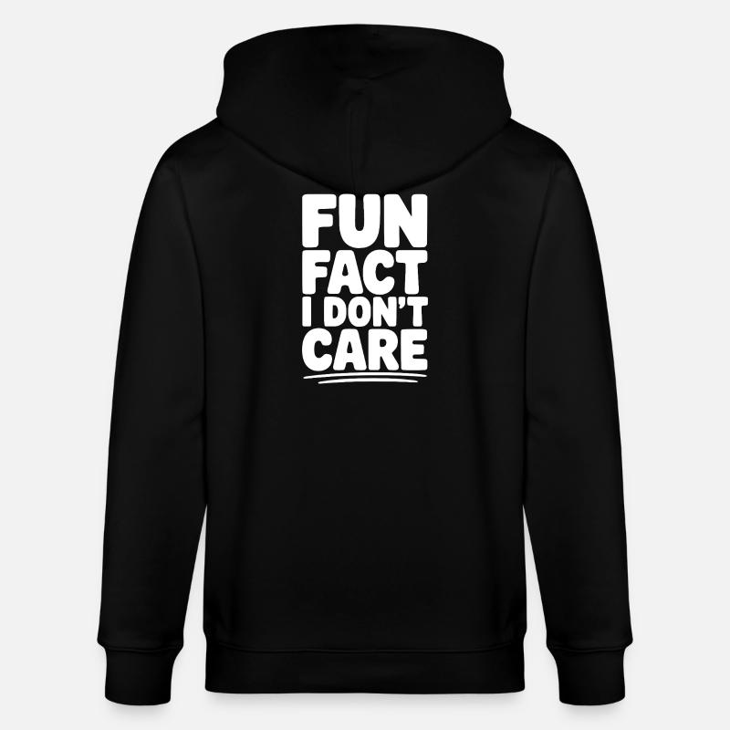 Fun Fact: Mir ist das egal - Stanley/Stella Unisex Bio-Kapuzenjacke CULTIVATOR  - Schwarz