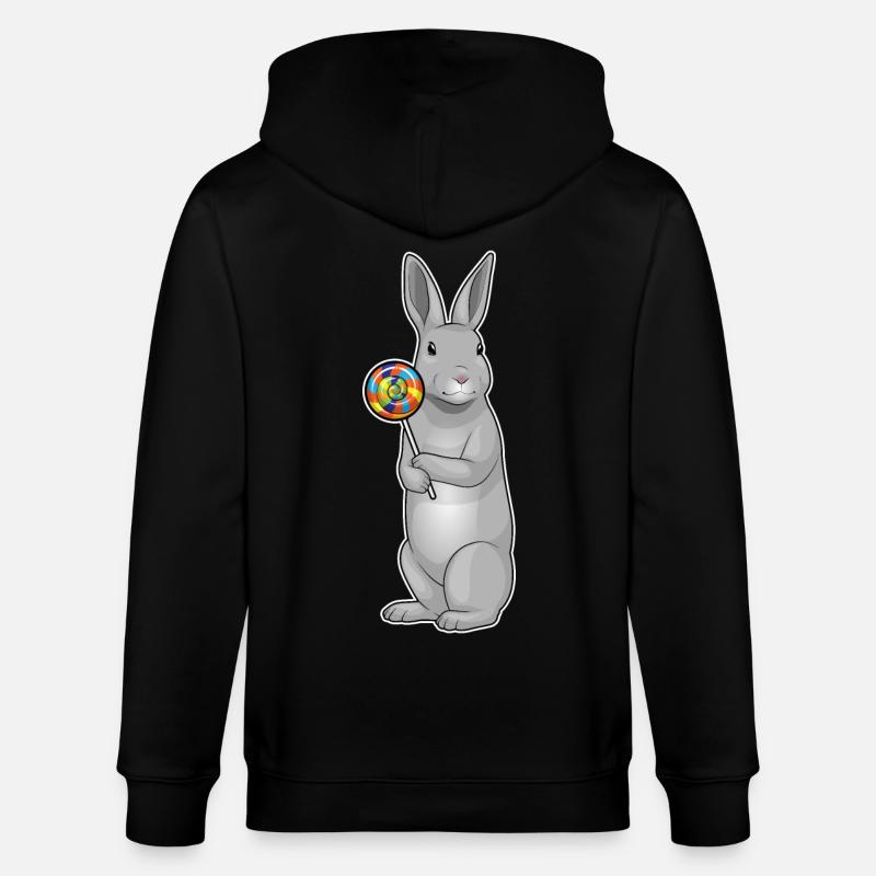 Sucette de lapin - Veste à capuche bio CULTIVATOR Stanley/Stella Unisexe - noir