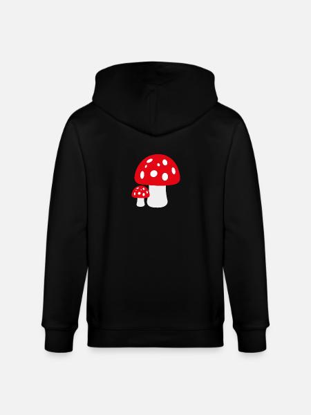 Toadstool - Stanley/Stella CULTIVATOR Unisex Organic Hooded Jacket - black