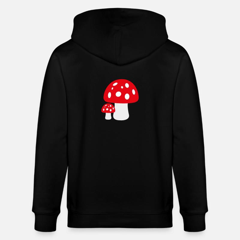 Toadstool - Stanley/Stella CULTIVATOR  Unisex Organic Hooded Jacket - black