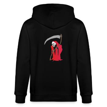 La grande faucheuse - Veste à capuche bio CULTIVATOR Stanley/Stella Unisexe - noir - Dos - Anna (173cm)