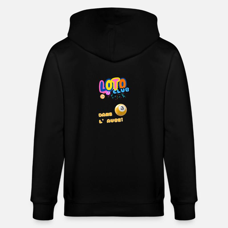 LOTO - BINGO - 3 - DANS L'AUBE - Veste à capuche bio CULTIVATOR Stanley/Stella Unisexe - noir