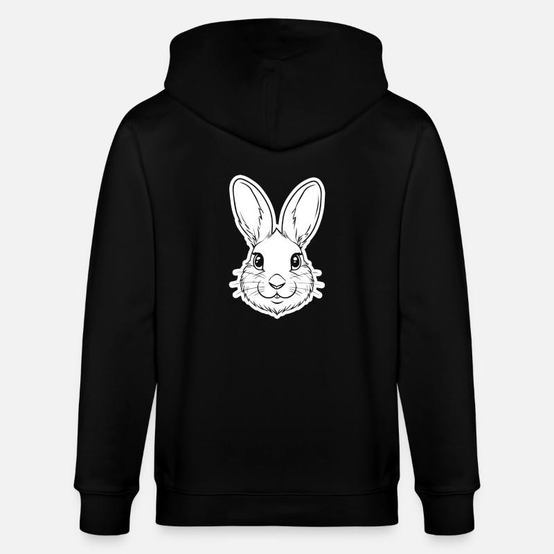 Rabbit Rabbit - Stanley/Stella CULTIVATOR Unisex Organic Hooded Jacket - black