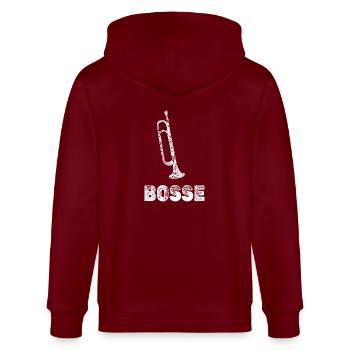 Blasmusik Bosse - Stanley/Stella Unisex Bio-Kapuzenjacke CULTIVATOR  - Burgunderrot - Hinten - Anna (173cm)